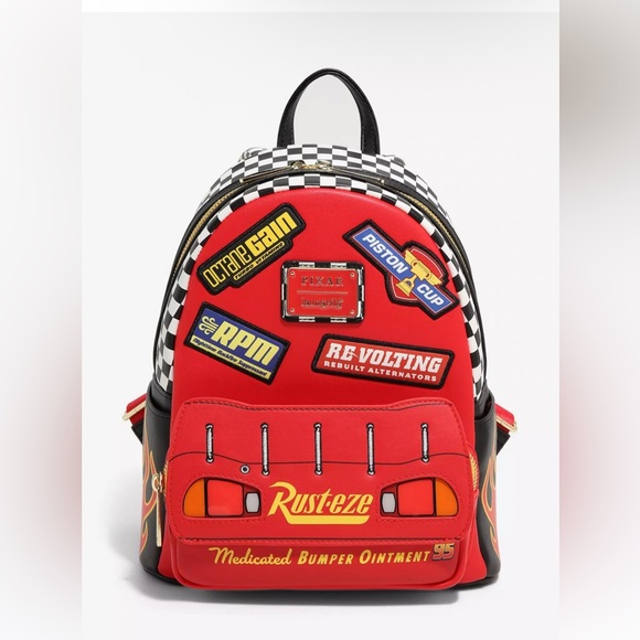 Loungefly Handbags - Loungefly Disney Pixar Cars Lightning McQueen Rust-eze
Light-up Mini Backpack